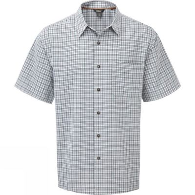 Camisa Royal Robbins Desert Pucker Plaid Manga Corta Hombre Gris Claro - Chile FCB245871